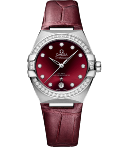 Omega CONSTELLATION 36 mm, steel on leather strap 131.18.36.20.61.001