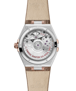 Alternative view of Omega CONSTELLATION 34 mm, steel ‑ Sedna™ gold on leather strap 131.23.34.20.63.001