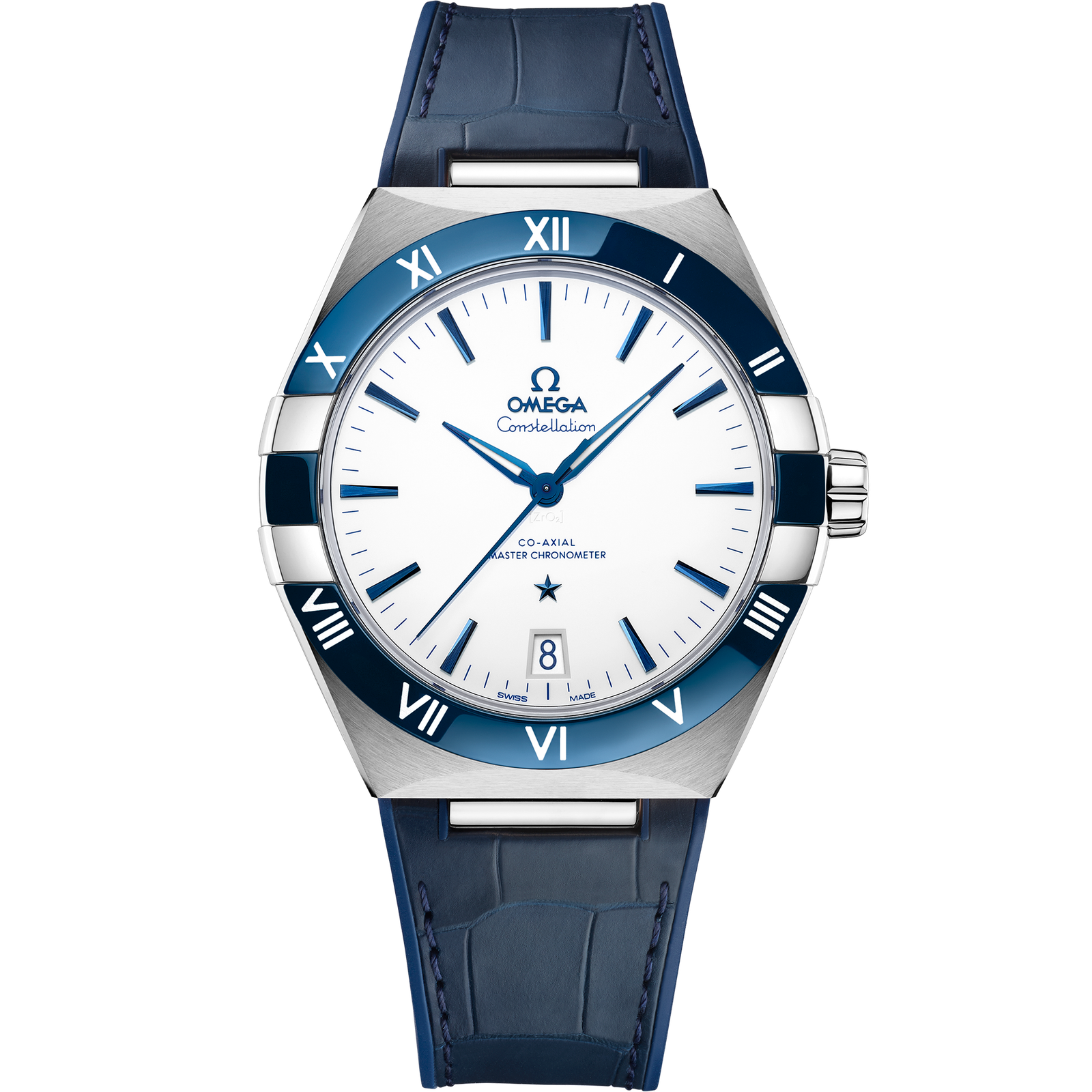 Omega CONSTELLATION 41 mm, steel on leather strap 131.33.41.21.04.001