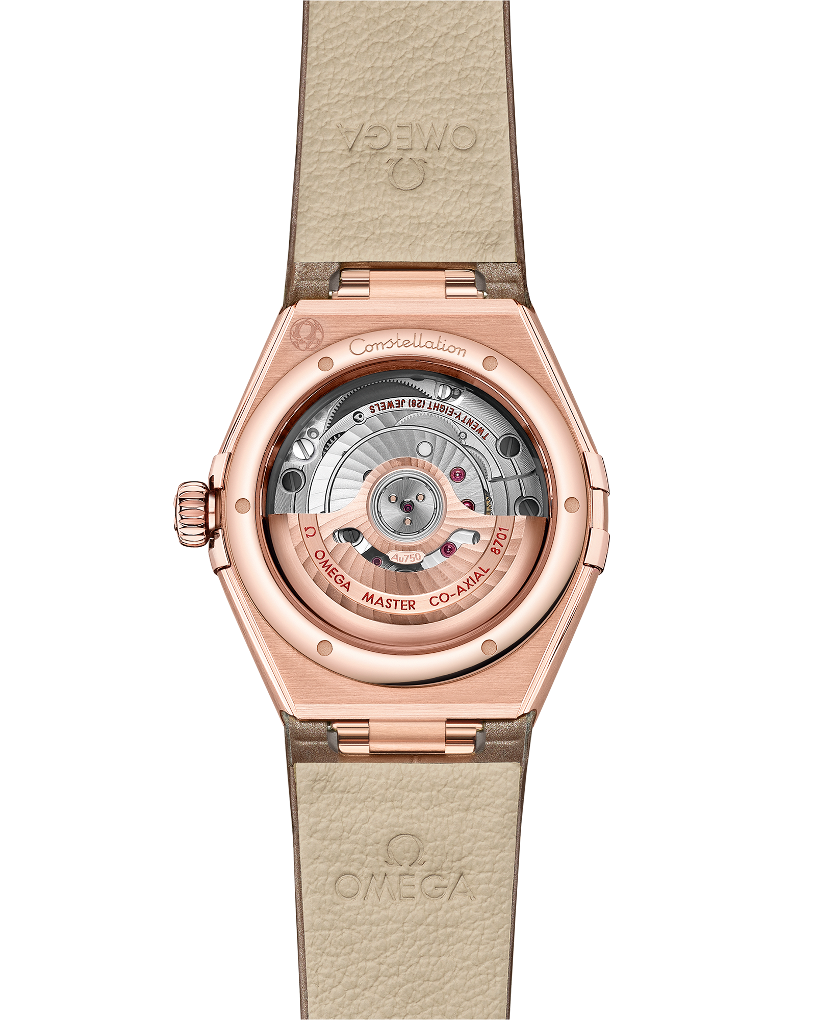 Omega CONSTELLATION 29 mm, Sedna™ gold on leather strap 131.58.29.20.52.002 - Image 2