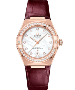 Omega CONSTELLATION 29 mm, Sedna™ gold on leather strap 131.58.29.20.55.002