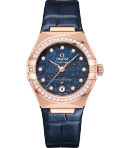 Omega CONSTELLATION 29 mm, Sedna™ gold on leather strap 131.58.29.20.99.006