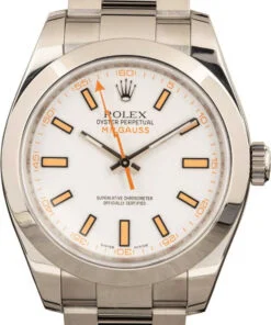 HandMade The Milgauss Rolex 116400 White & Orange Dial