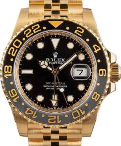 HandMade The Rolex GMT-Master II Ref 126718 Yellow Gold Black Dial