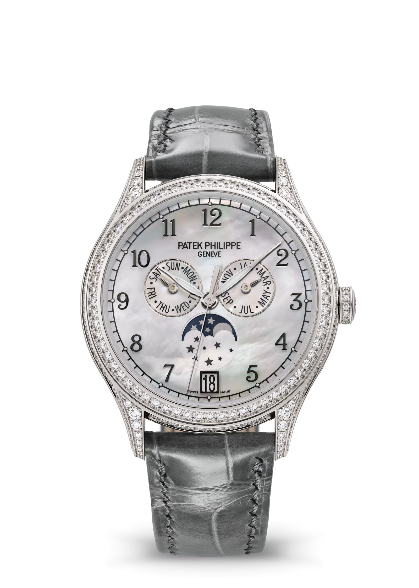 ANNUAL CALENDAR. MOON PHASES. JOAILLERIE. White gold 4948G-010
