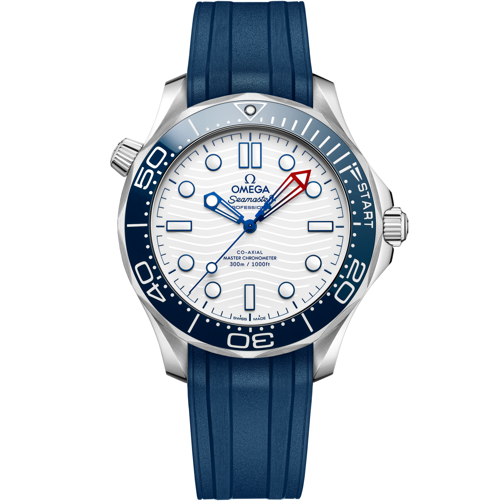 Omega SEAMASTER DIVER 300M 42 mm, steel on rubber strap 210.32.42.20.04.002