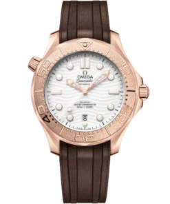 Omega SEAMASTER DIVER 300M 42 mm, Sedna™ gold on rubber strap 210.52.42.20.04.001