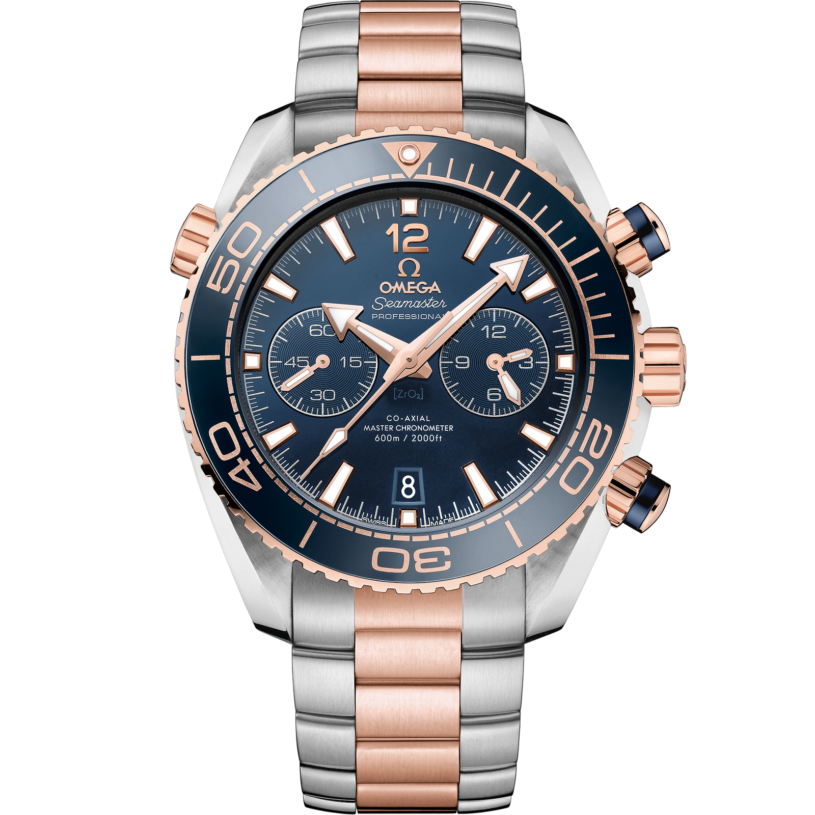 Omega SEAMASTER PLANET OCEAN 600M 45.5 mm, steel ‑ Sedna™ gold on steel ‑ Sedna™ gold 215.20.46.51.03.001