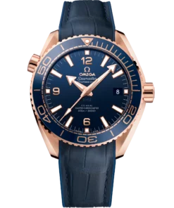 Omega SEAMASTER PLANET OCEAN 600M 43.5 mm, Sedna™ gold on leather strap with rubber lining 215.63.44.21.03.001