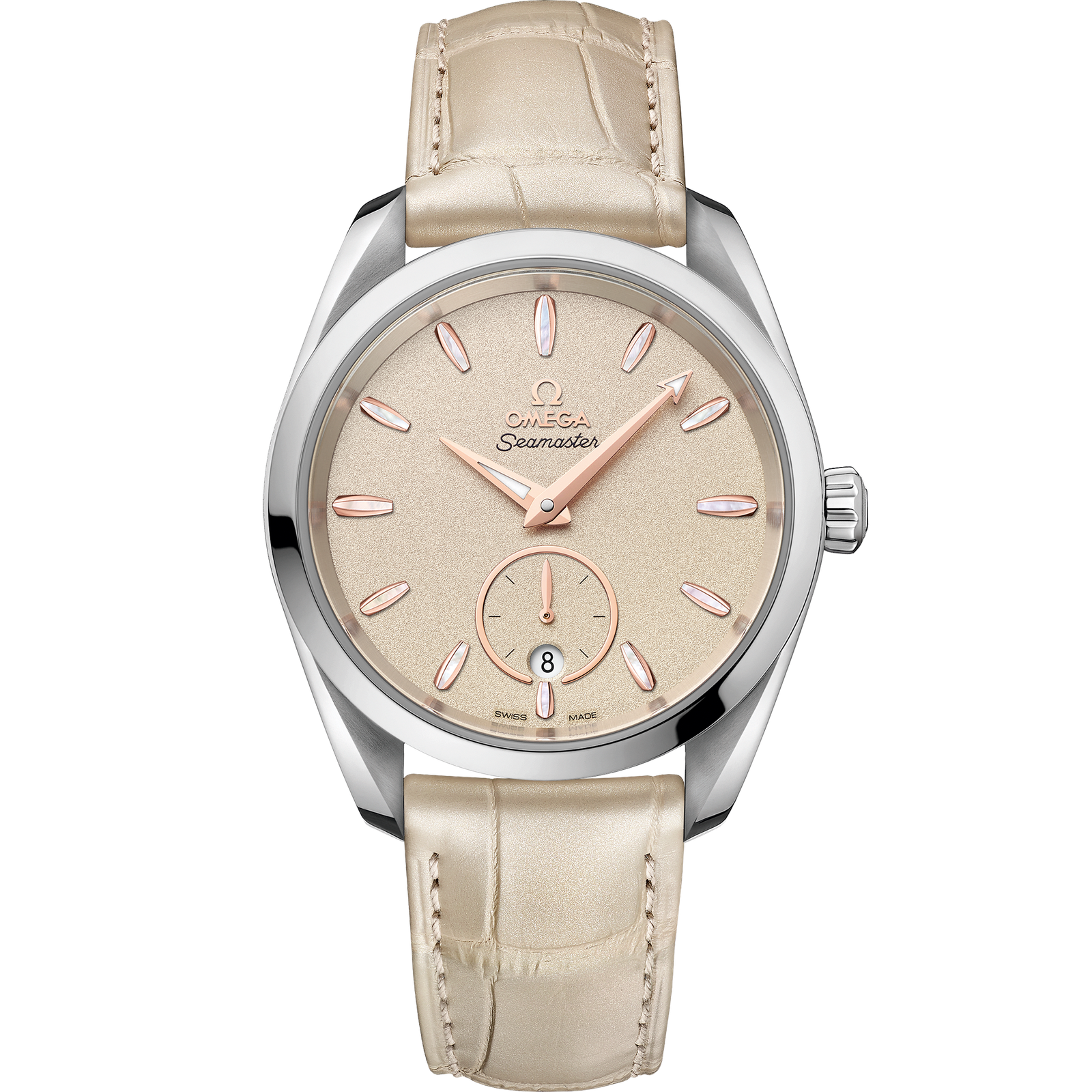 Omega SEAMASTER AQUA TERRA 150M 38 mm, steel on leather strap 220.13.38.20.09.001