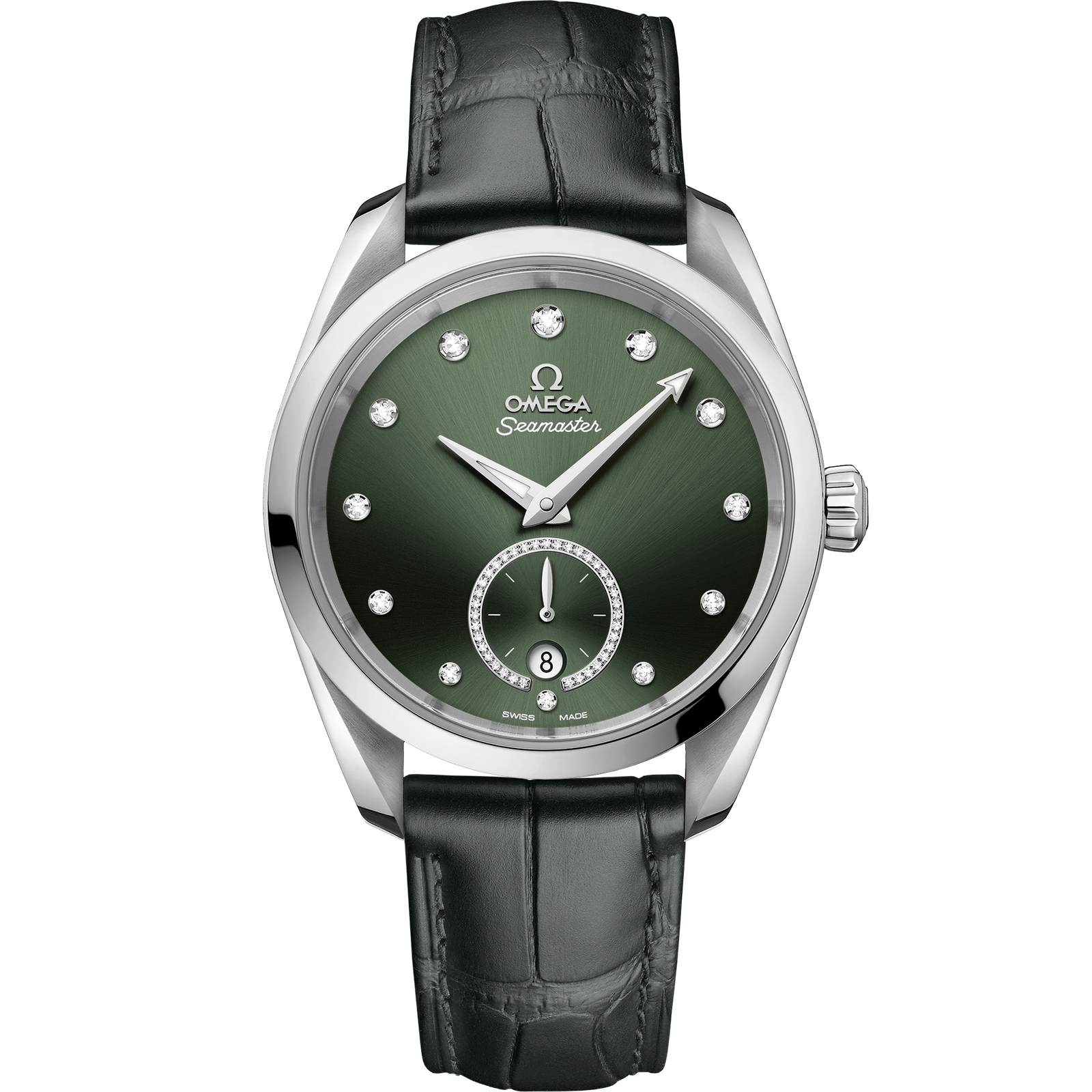 Omega SEAMASTER AQUA TERRA 150M 38 mm, steel on leather strap 220.13.38.20.60.001
