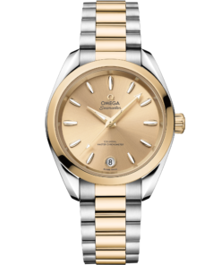Omega SEAMASTER AQUA TERRA SHADES 34 mm, steel ‑ Moonshine™ gold on steel ‑ Moonshine™ gold 220.20.34.20.08.001