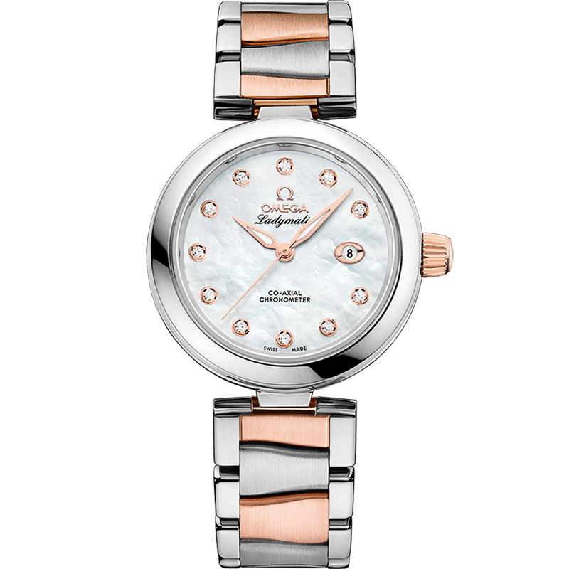 Omega DE VILLE LADYMATIC 34 mm, steel ‑ Sedna™ gold on steel ‑ Sedna™ gold 425.20.34.20.55.004