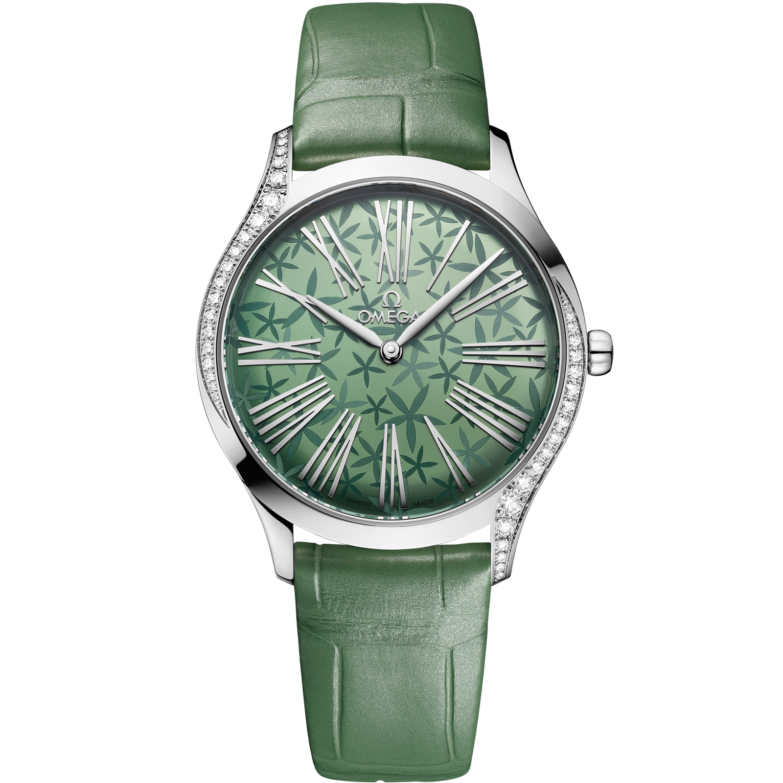 Omega DE VILLE TRÉSOR 36 mm, steel on alligator 428.18.36.60.10.002