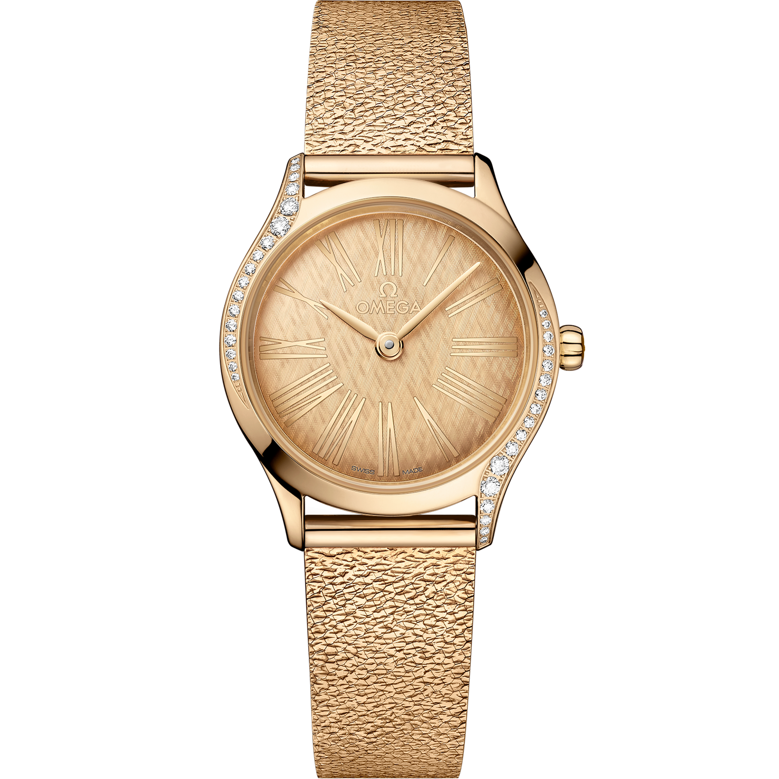 Omega DE VILLE MINI TRÉSOR 26 mm, Moonshine™ gold on Moonshine™ gold 428.55.26.60.99.001