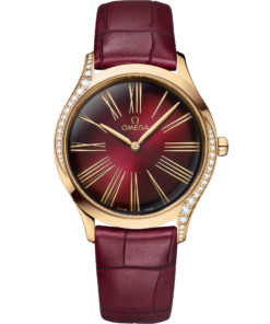 Omega DE VILLE TRÉSOR 36 mm, Moonshine™ gold on leather strap 428.58.36.60.11.001