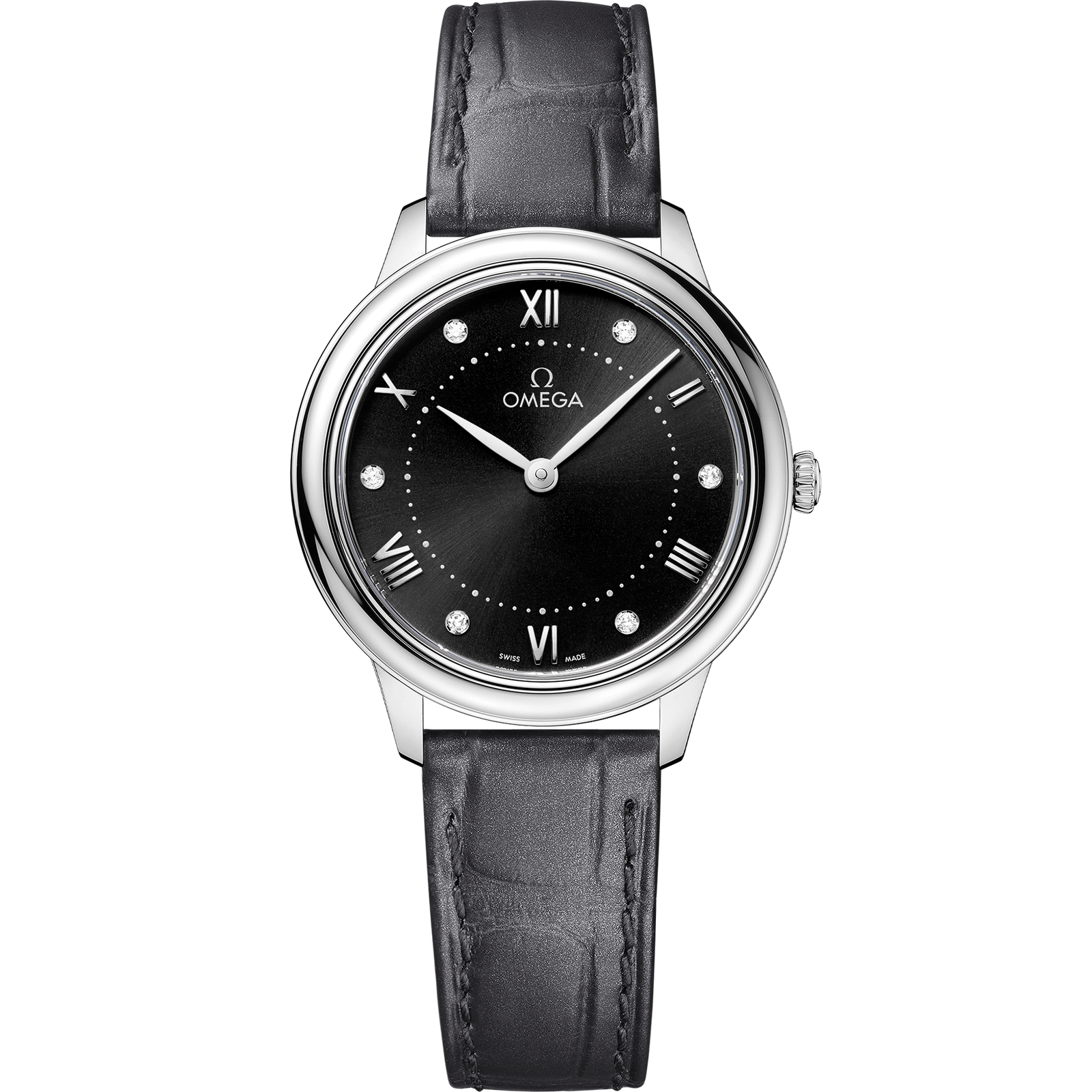 Omega DE VILLE PRESTIGE 30 mm, steel on leather strap 434.13.30.60.51.001