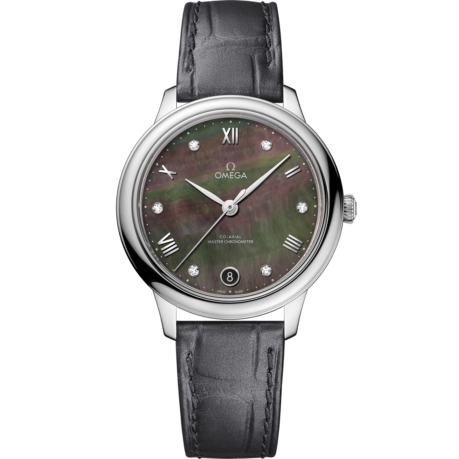 Omega DE VILLE PRESTIGE 34 mm, steel on leather strap 434.13.34.20.57.001