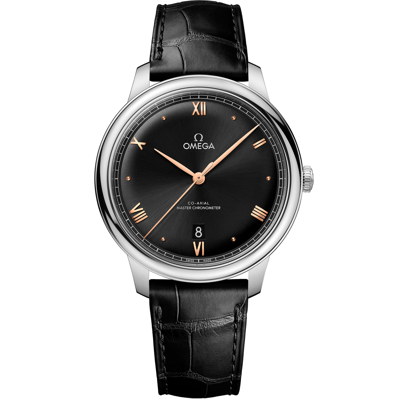 Omega DE VILLE PRESTIGE 40 mm, steel on leather strap 434.13.40.20.01.001