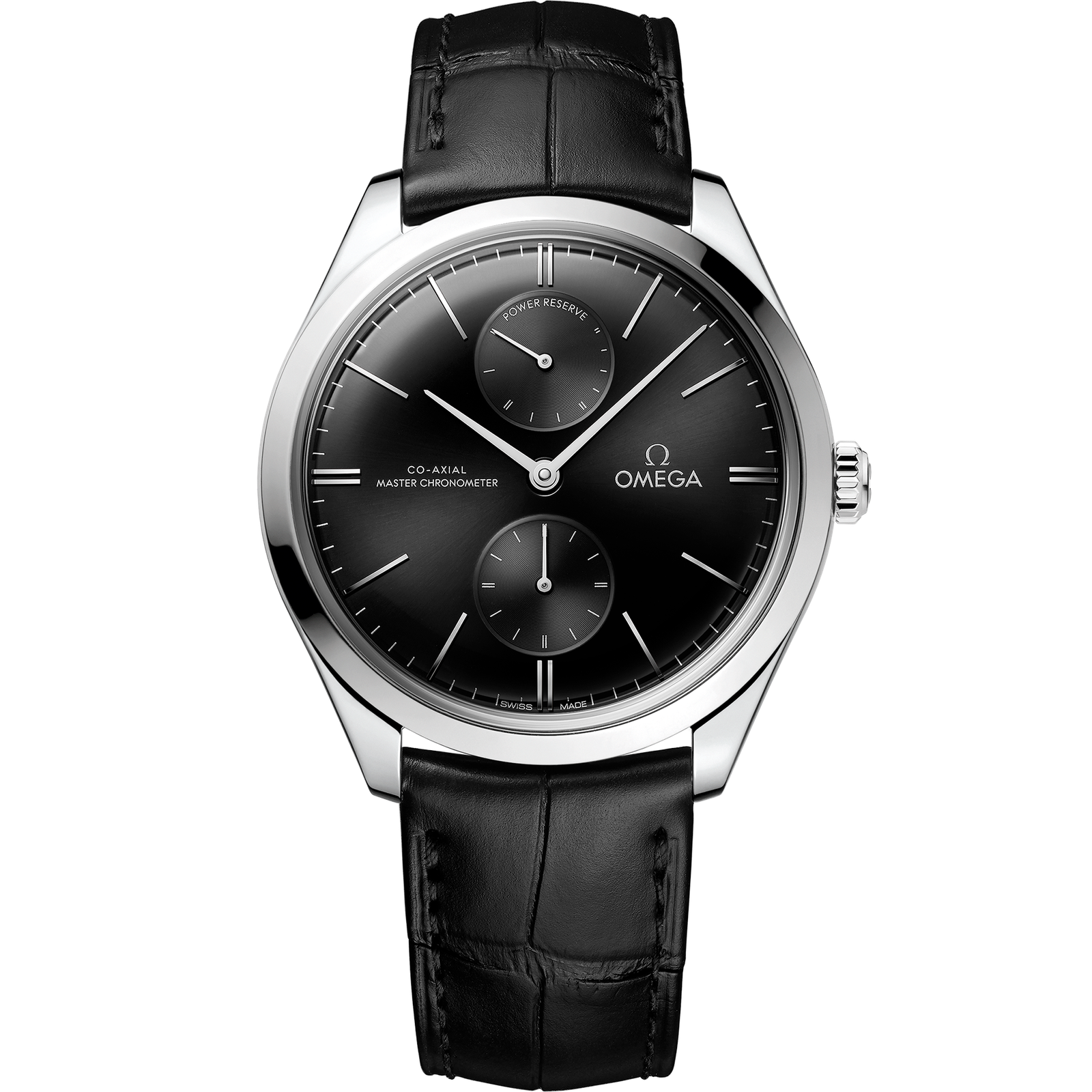 Omega DE VILLE TRÉSOR 40 mm, steel on leather strap 435.13.40.22.01.001