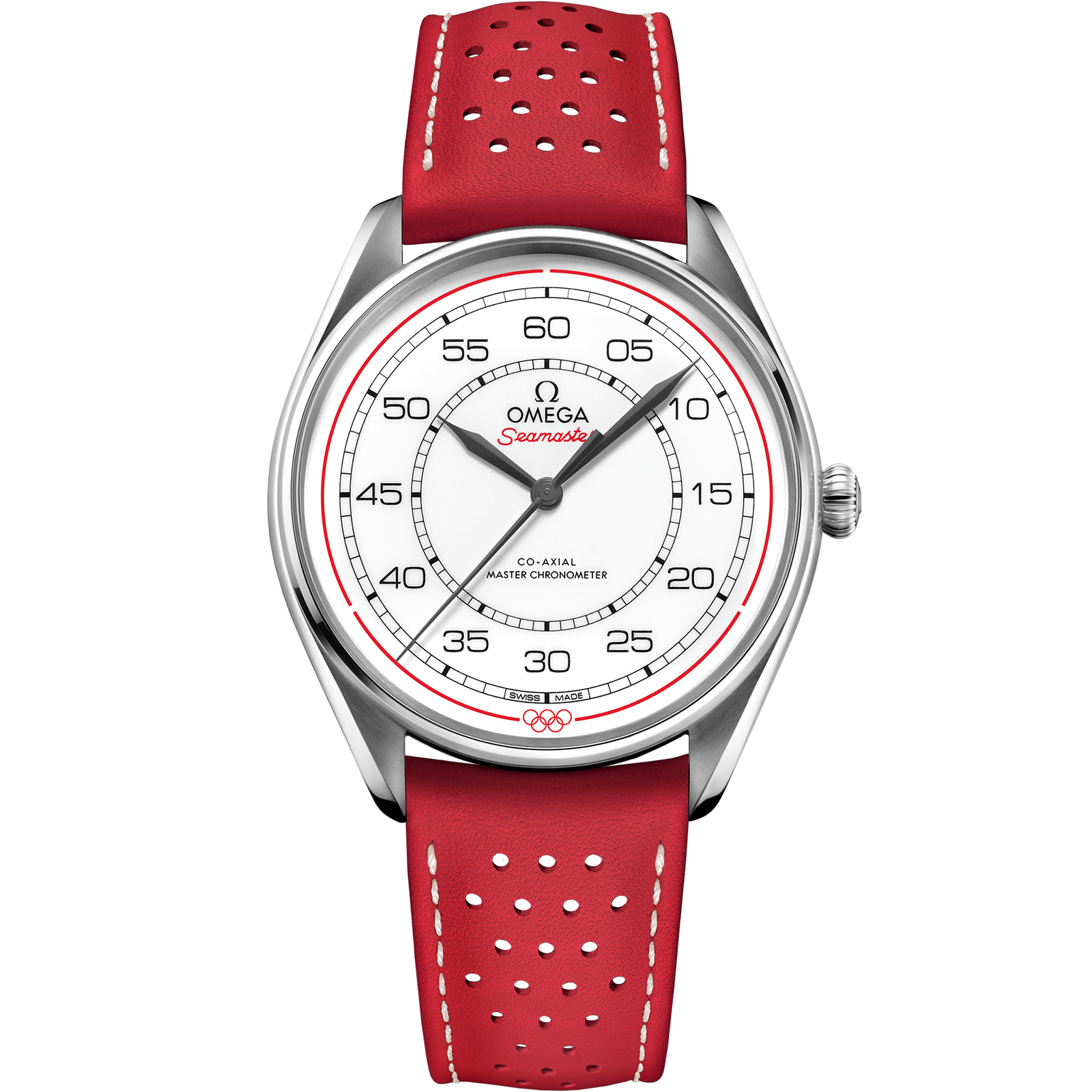 Omega SEAMASTER OLYMPIC OFFICIAL TIMEKEEPER 39.5 mm, steel on leather strap 522.32.40.20.04.004