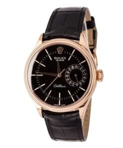 Alternative view of HandMade Rolex Cellini 50515 Black Guilloche Dial