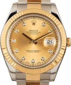 HandMade Rolex Datejust 116333 Champagne Diamond Dial