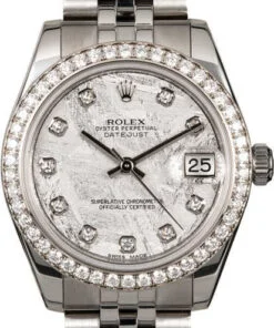 HandMade The Mid-Size Rolex Datejust 178384 Meteorite Diamond Dial