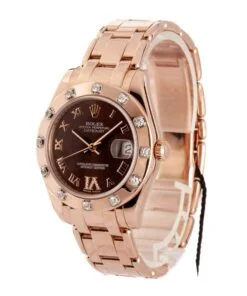Alternative view of HandMade The Rolex Pearlmaster 81315 Chocolate Dial