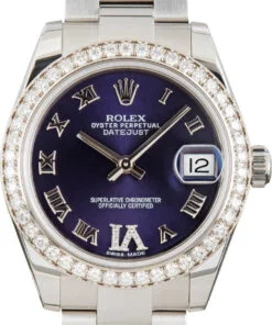 HandMade Rolex Datejust 178384 Purple Roman Dial