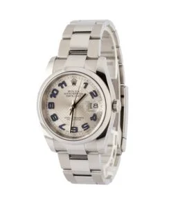 Alternative view of HandMade The Rolex Datejust 116200 Silver Decorated Motif Dial