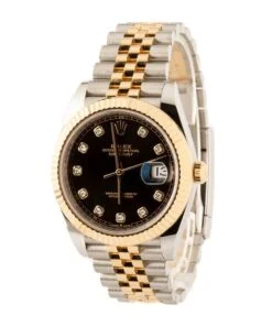Alternative view of HandMade The Rolex Datejust 41 126333 Black Diamond Dial