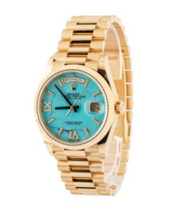 Alternative view of HandMade The Rolex Day-Date 36 Yellow Gold 128238 Turquoise Diamond Dial