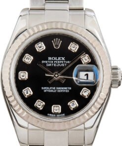 HandMade The Rolex Datejust 179174 Black Diamond Dial