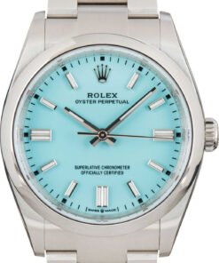 HandMade The Rolex Oyster Perpetual 36 Ref 126000 Turquoise Blue Dial