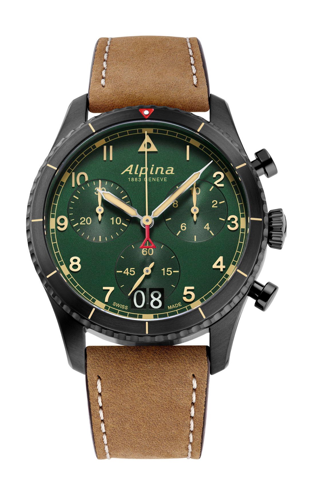 Startimer Pilot Quartz Chronograph Big Date Green
