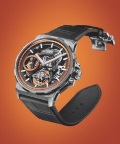 Alternative view of Flying Tourbillon Skeleton Titanium Orange Edition