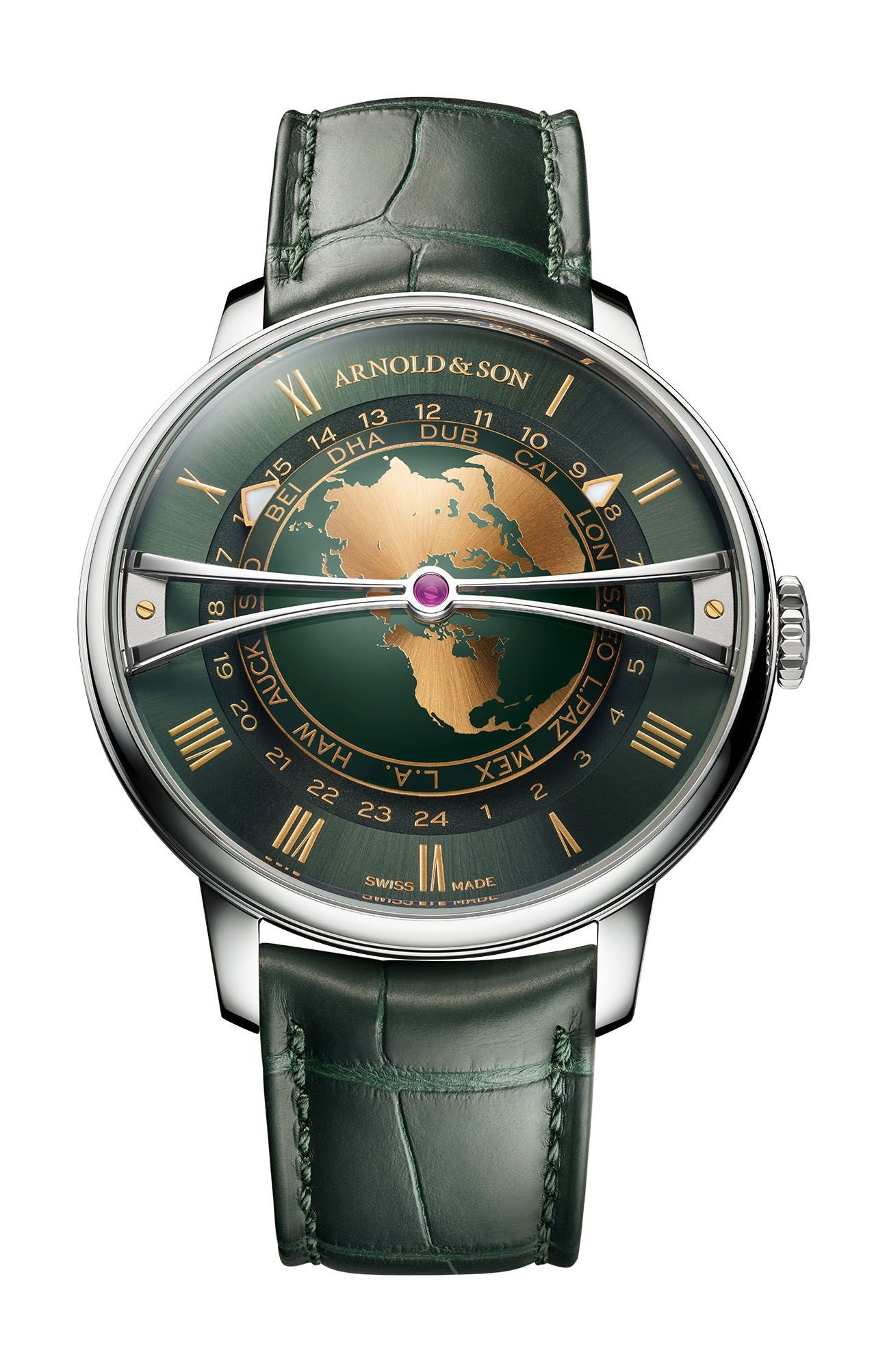 Globetrotter 42 Steel Greenwich Green