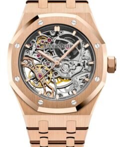 Audemars Piguet Royal Oak - 37mm Skeleton Rose Gold - Double Balance Wheel Openworked - (Ref# 15467OR.OO.1256OR.01)