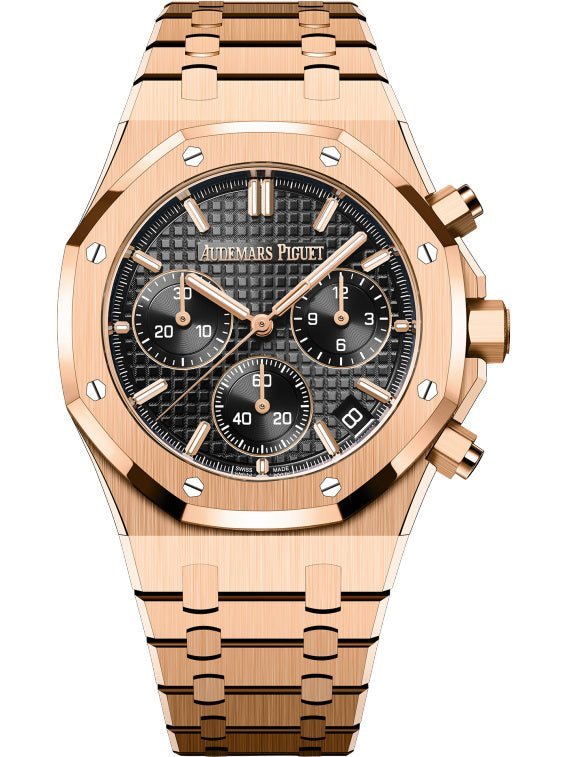 Audemars Piguet Royal Oak Chronograph SELFWINDING CHRONOGRAPH 50TH ANNIVERSARY Black Dial Rose Gold 26240OR.OO.1320OR.02