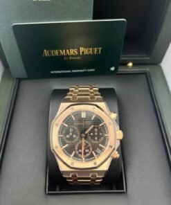 Alternative view of Audemars Piguet Royal Oak Chronograph SELFWINDING CHRONOGRAPH 50TH ANNIVERSARY Black Dial Rose Gold 26240OR.OO.1320OR.02