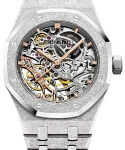 Audemars Piguet ROYAL OAK DOUBLE BALANCE WHEEL OPENWORKED Frosted Skeleton 37mm (Ref # 15466BC.GG.1259BC.01)
