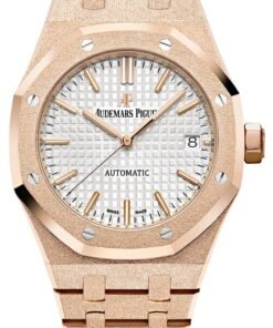 Audemars Piguet Royal Oak Lady Ladies 37mm Frosted Rose Gold White Dial 15454OR.GG.1259OR.01