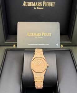 Alternative view of Audemars Piguet ROYAL OAK MINI FROSTED GOLD QUARTZ Ref. 67630OR.GG.1312OR.01