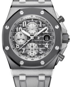 Audemars Piguet Royal Oak Offshore Selfwinding Chronograph/ Stainless Steel/ Grey Dial/ Silver Sub-Dials/ Grey Ceramic Bezel (Ref#26470IO.OO.A006CA.01)