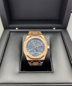 Alternative view of Audemars Piguet Royal Oak Perpetual Calendar/ 18k Rose Gold/ Blue Dial/ Blue Sub-Dials (Ref#26574OR.OO.1220OR.02)
