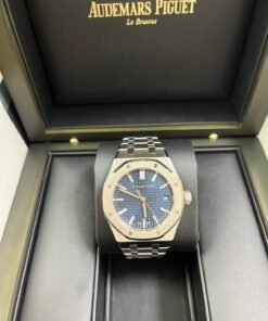Alternative view of Audemars Piguet Royal Oak Selfwinding 37mm Stainless Steel Blue Dial 50th anniversary 15550ST.OO.1356ST.02