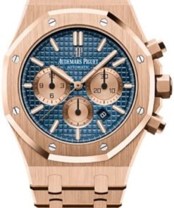 Audemars Piguet Royal Oak Selfwinding Chronograph/ 18k Rose Gold/ Blue Dial/ Pink Sub-Dials (26331OR.OO.D315CR.01)