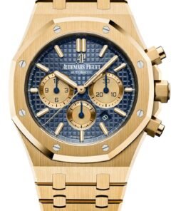 Audemars Piguet Royal Oak Selfwinding Chronograph 41mm/ 18k Yellow Gold/ Blue Dial/ Yellow Sub-Dials (Ref # 26331BA.OO.1220BA.01)