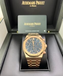 Alternative view of Audemars Piguet ROYAL OAK SELFWINDING CHRONOGRAPH “50TH ANNIVERSARY” Rose Gold Blue Dial REF#26240OR.OO.1320OR.01